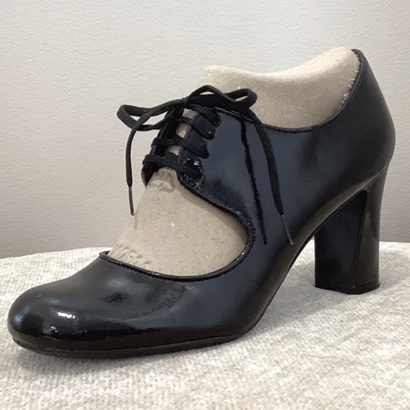 Franco Sarto Patent Lace Up Mary Jane Pumps - 7M - Picture 1 of 11